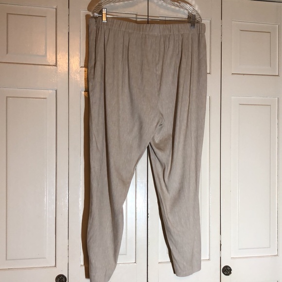 J Jill Linen Stretch Tan Pant SZ L - Picture 4 of 8